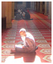 Muslim man in meditation
